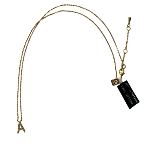 Banana Republic | Gold Necklace | Initial “A” 
Letter Charm Pendant - Picture 9 of 9